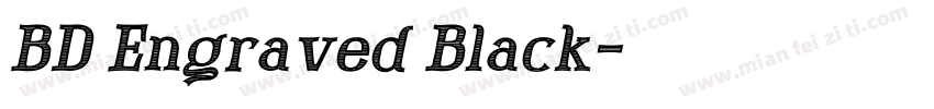 BD Engraved Black字体转换